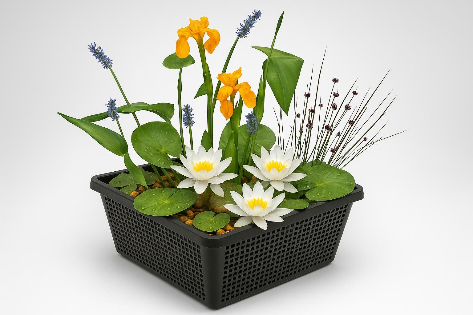 Piccolo giardino d’acqua sul terrazzo: idee di arredo con mini vasche e piante palustri in vaso