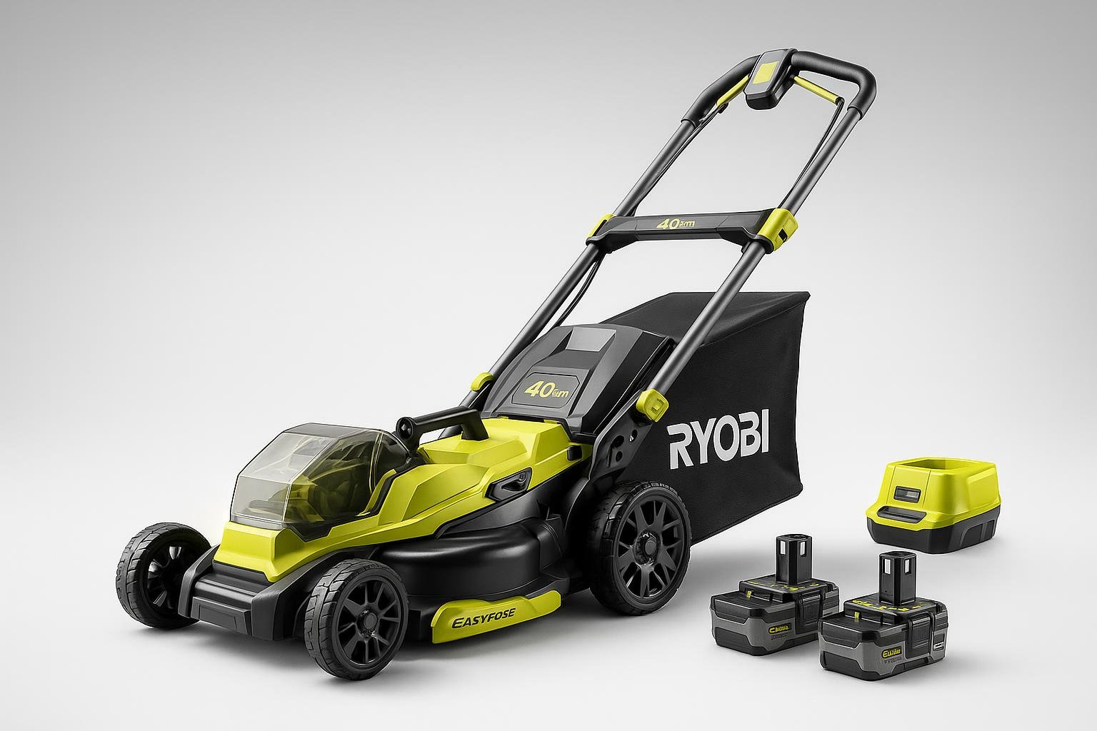 Ryobi rasaerba a batteria RY18LMX40C-240, il tagliaerba brushless perfetto per il prato di casa in offerta su Amazon