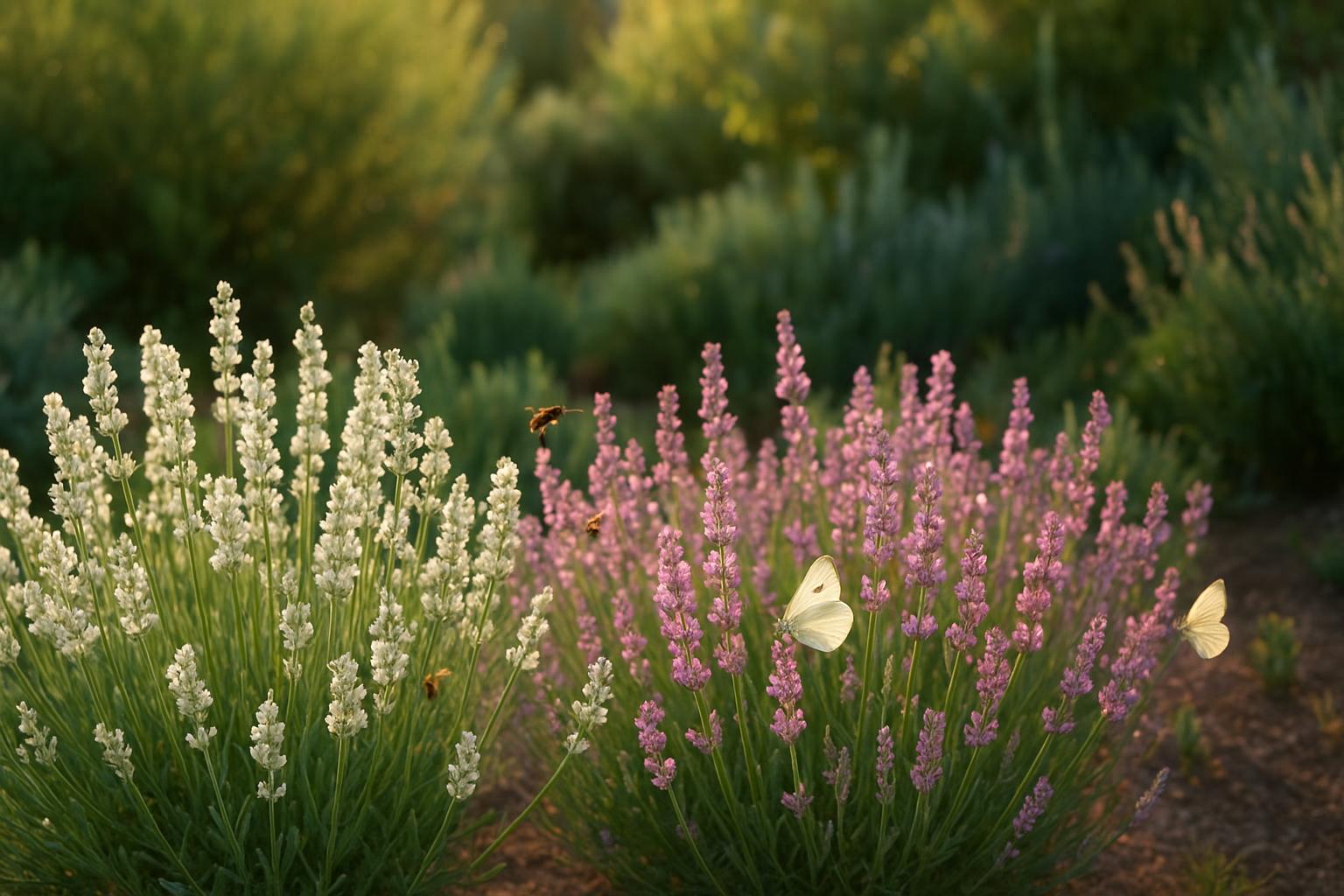 Lavanda bianca e rosa in giardino: varietà particolari da piantare a fine estate