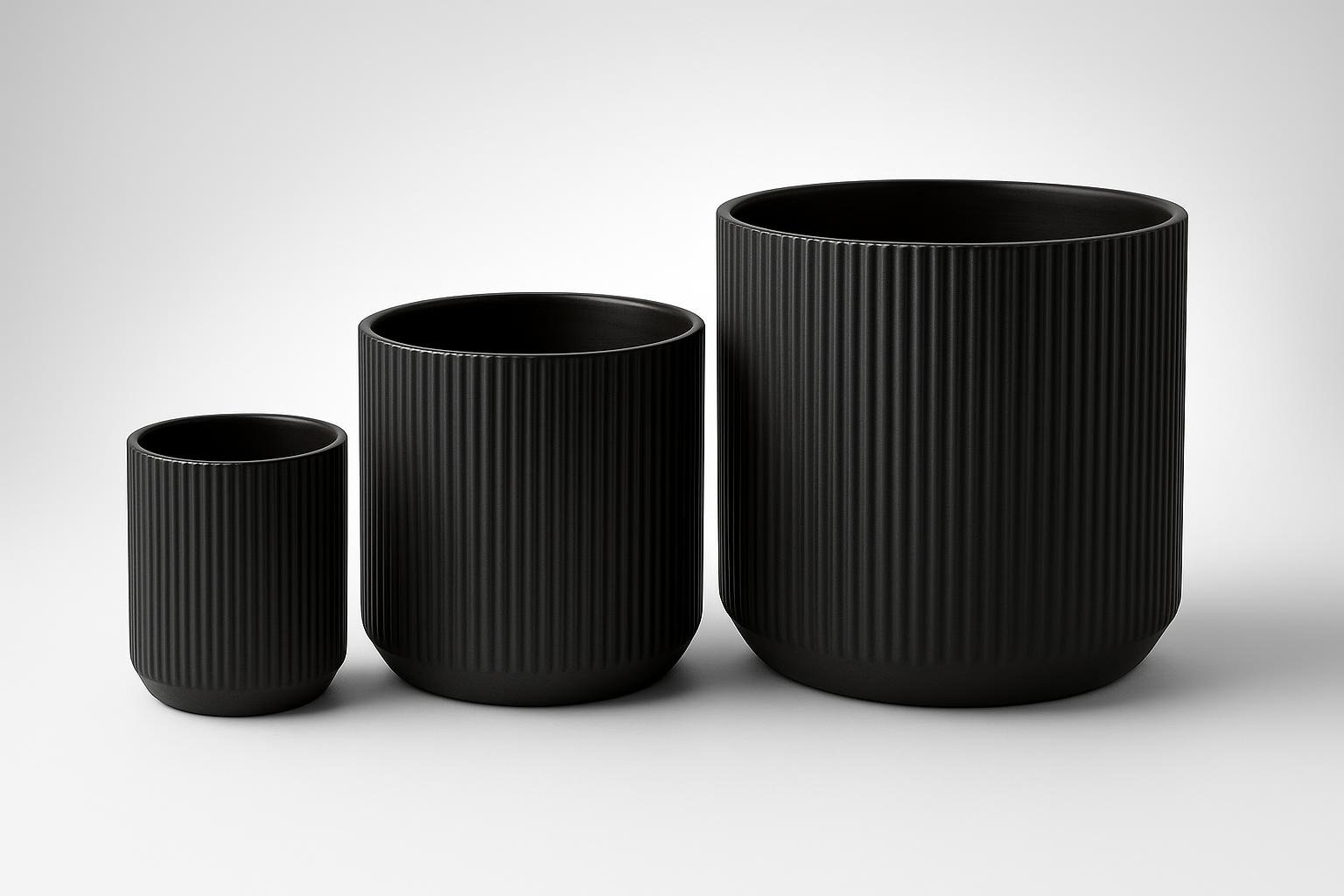 Set di vasi in ceramica Amazon Basics, tre dimensioni coordinate a prezzo imperdibile