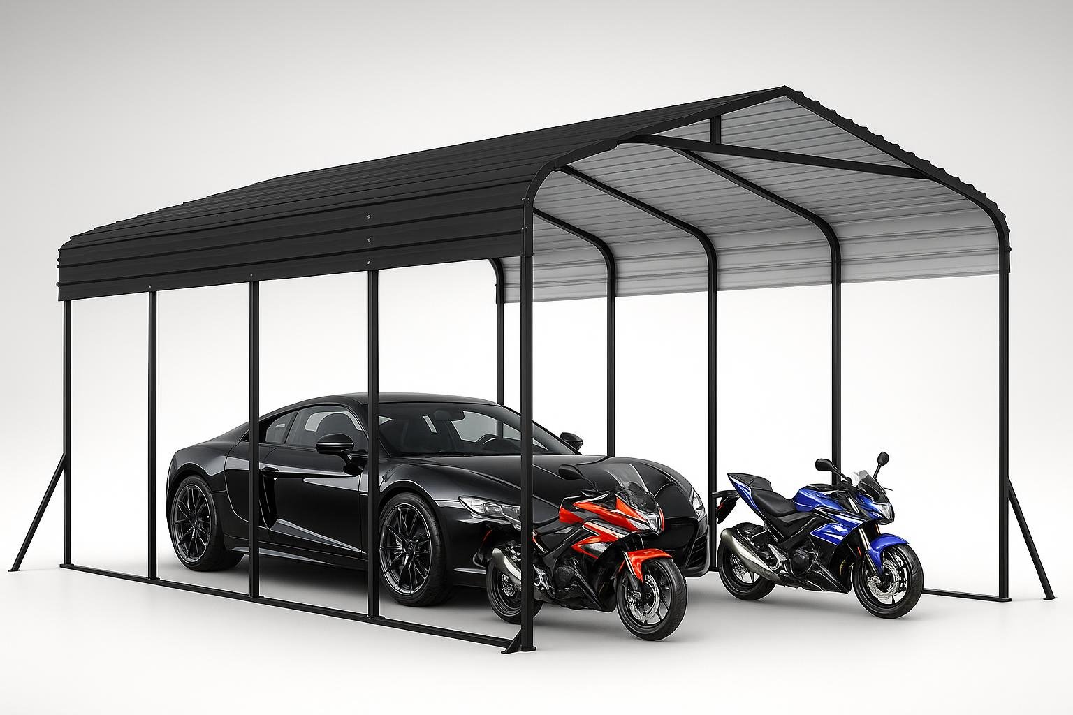 Carport in metallo ACXIN 12x20, il riparo multifunzione che protegge auto, attrezzi e piante sensibili