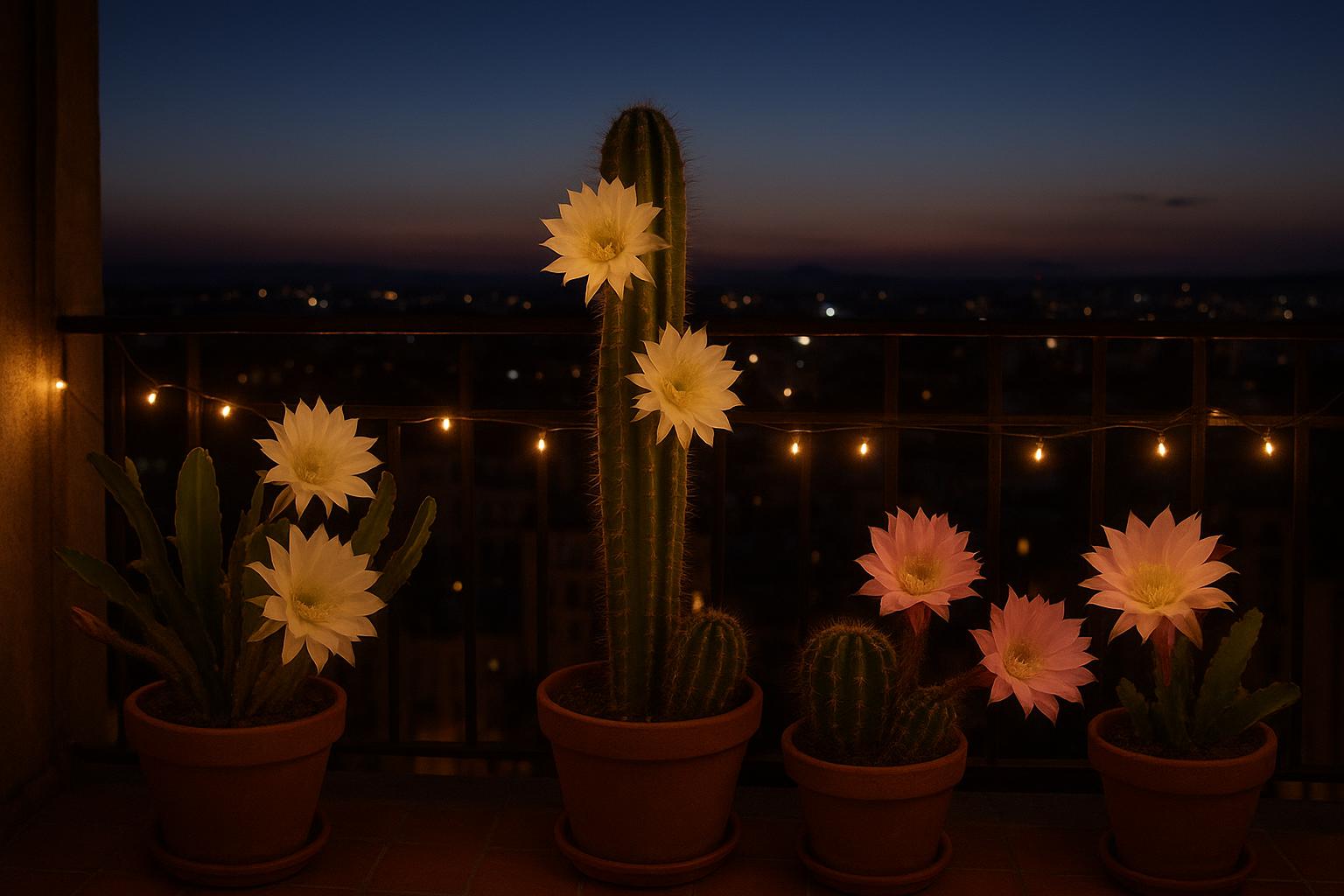 Piante grasse a fioritura notturna: specie da balcone per godersi i profumi di fine estate