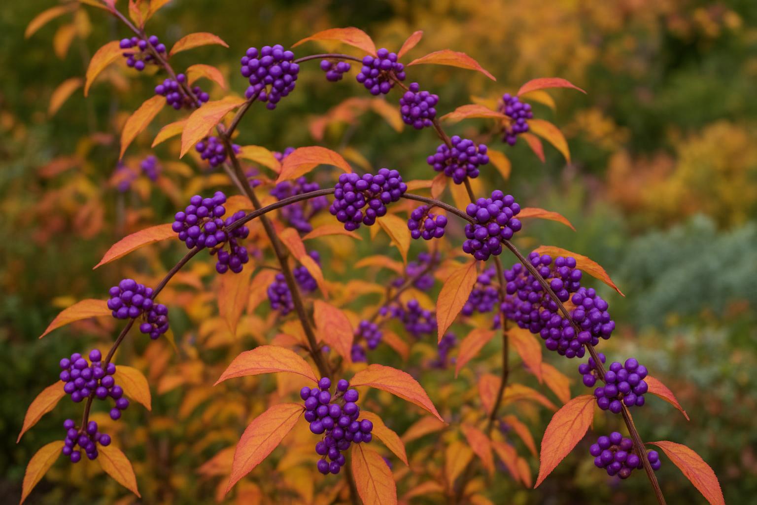 Callicarpa bodinieri in giardino: l’arbusto dalle bacche viola perfetto per bordure di fine estate