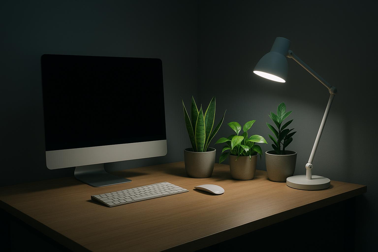 Piante da interno che vivono bene con la sola luce artificiale da scrivania