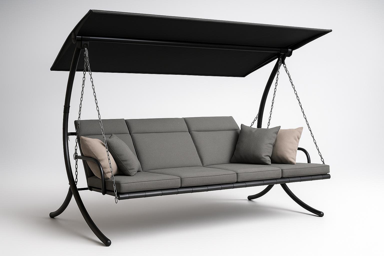 Dondolo da giardino Angerer Luxus Smart grigio chiaro, relax ombreggiato tra le aiuole