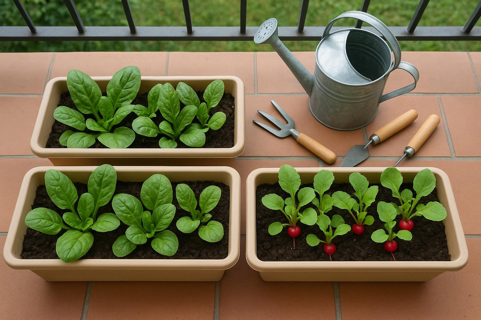Orto d’autunno sul balcone: come progettare cassette con spinaci, lattughino e ravanelli da seminare a fine agosto