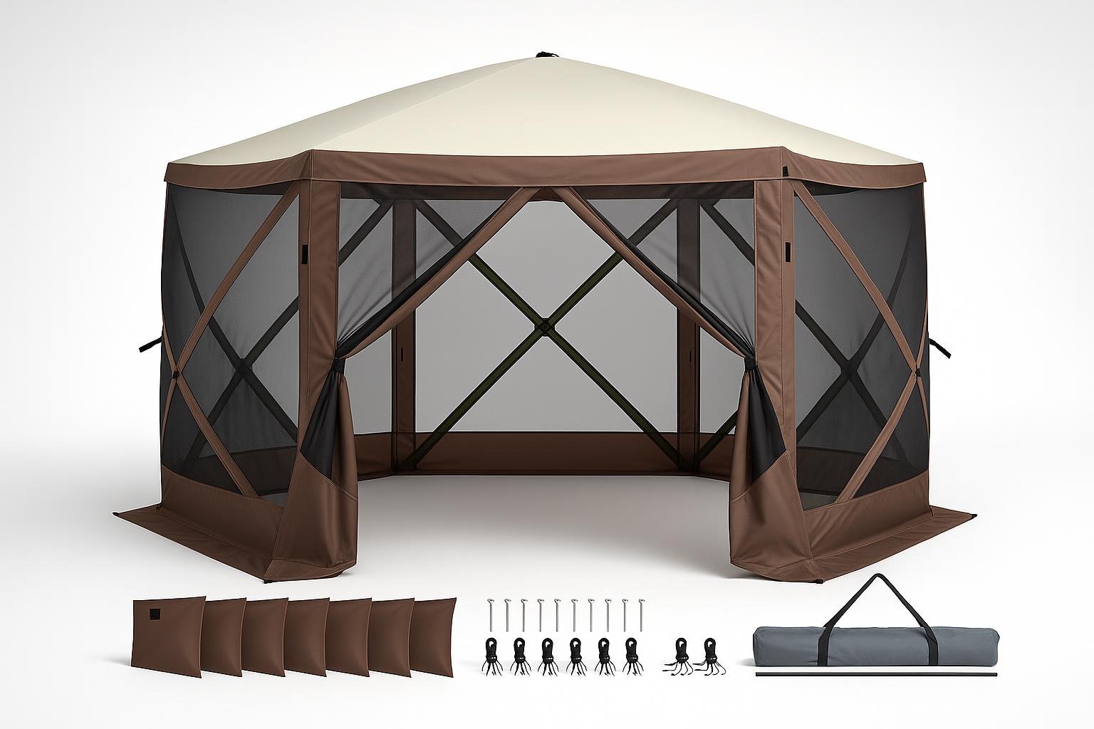Gazebo pop‑up VEVOR con zanzariera, prezzo interessante su Amazon per chi vive il giardino fino a sera