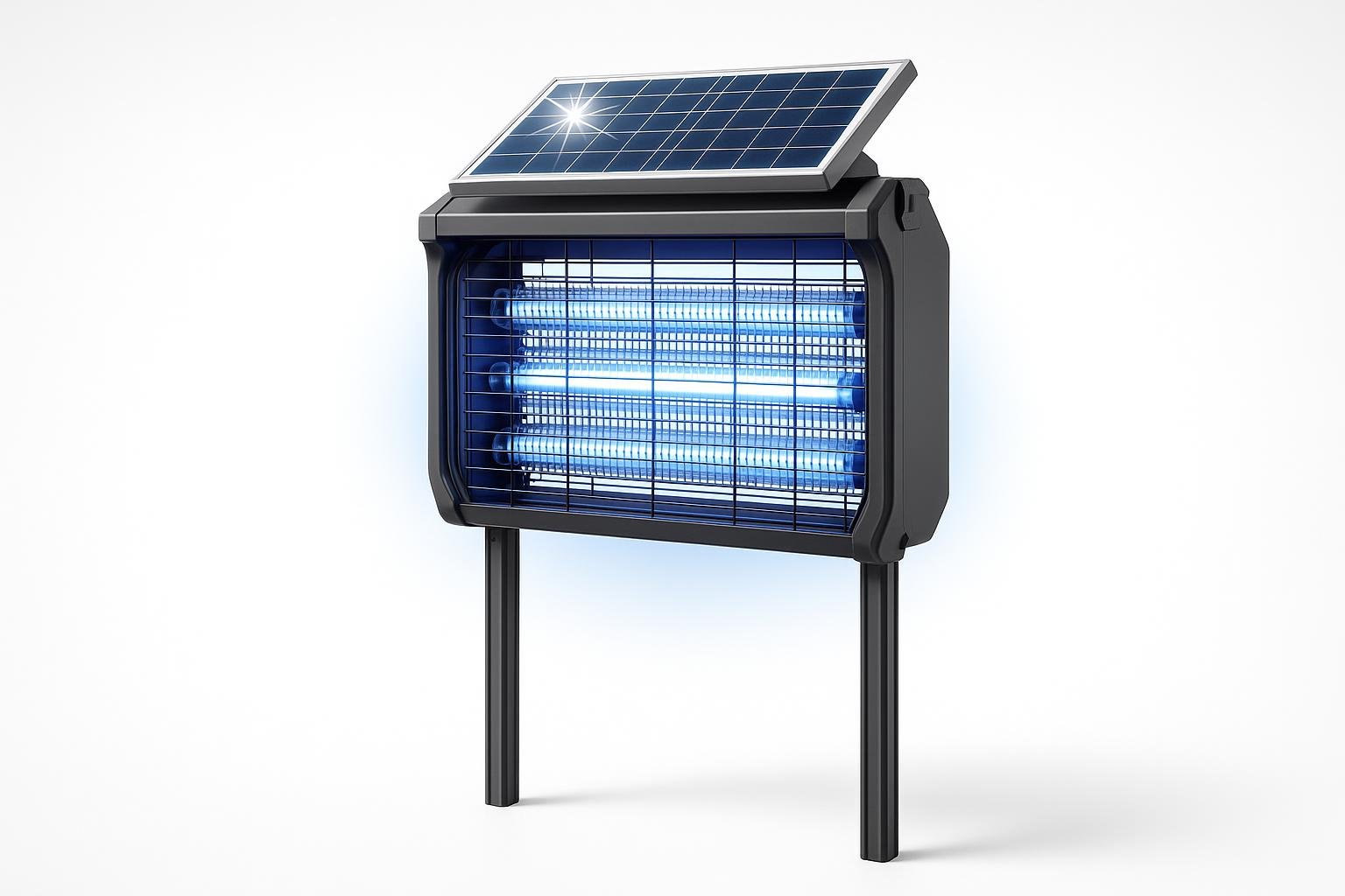 Lampada antizanzare solare da 10W, alleata discreta per godersi il giardino nelle sere di agosto
