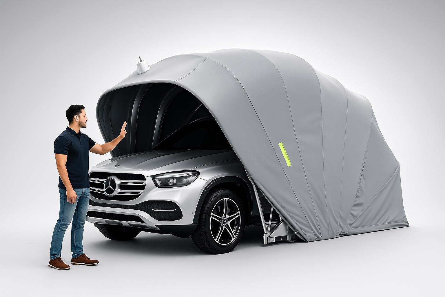 Carport pieghevole mobile in acciaio: proteggere auto e attrezzi in giardino con una tettoia portatile