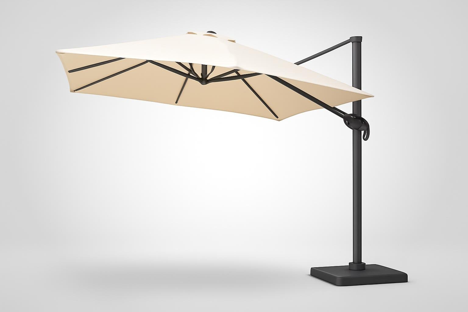 Ombrellone decentrato PURPLE LEAF 2,5 x 2,5 m: ombra su misura per orto in vaso e zona pranzo