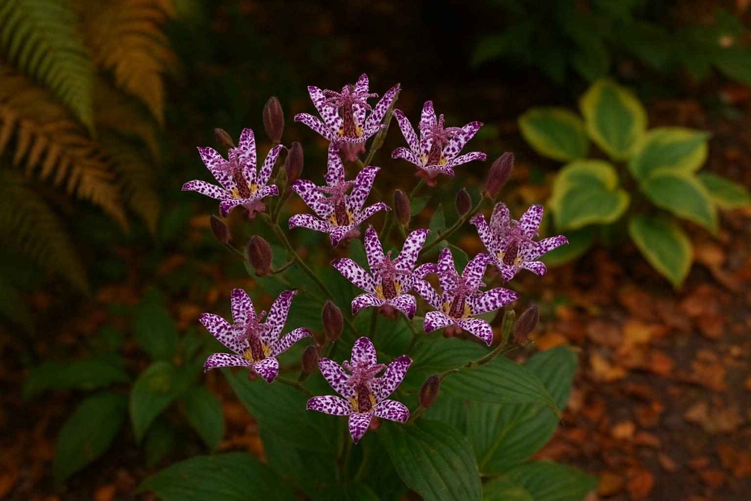 Tricyrtis hirta (giglio rospo): il fiore insolito che illumina il giardino da fine estate all’autunno