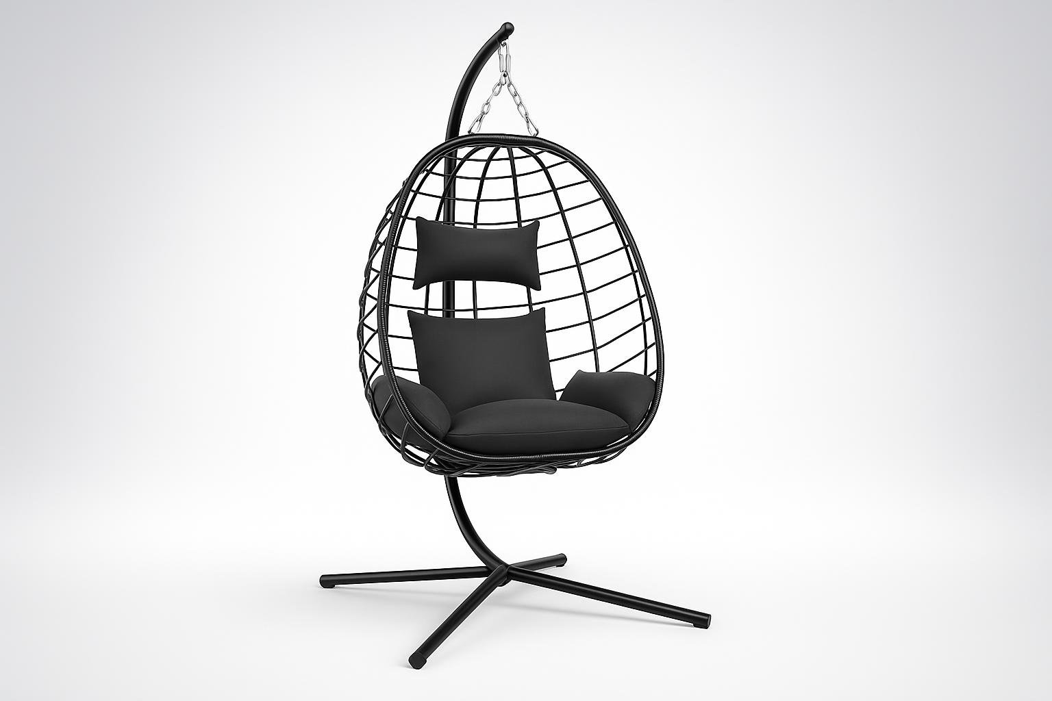 Poltrona sospesa a uovo Laneetal, prezzo al ribasso su Amazon per creare un angolo relax in giardino