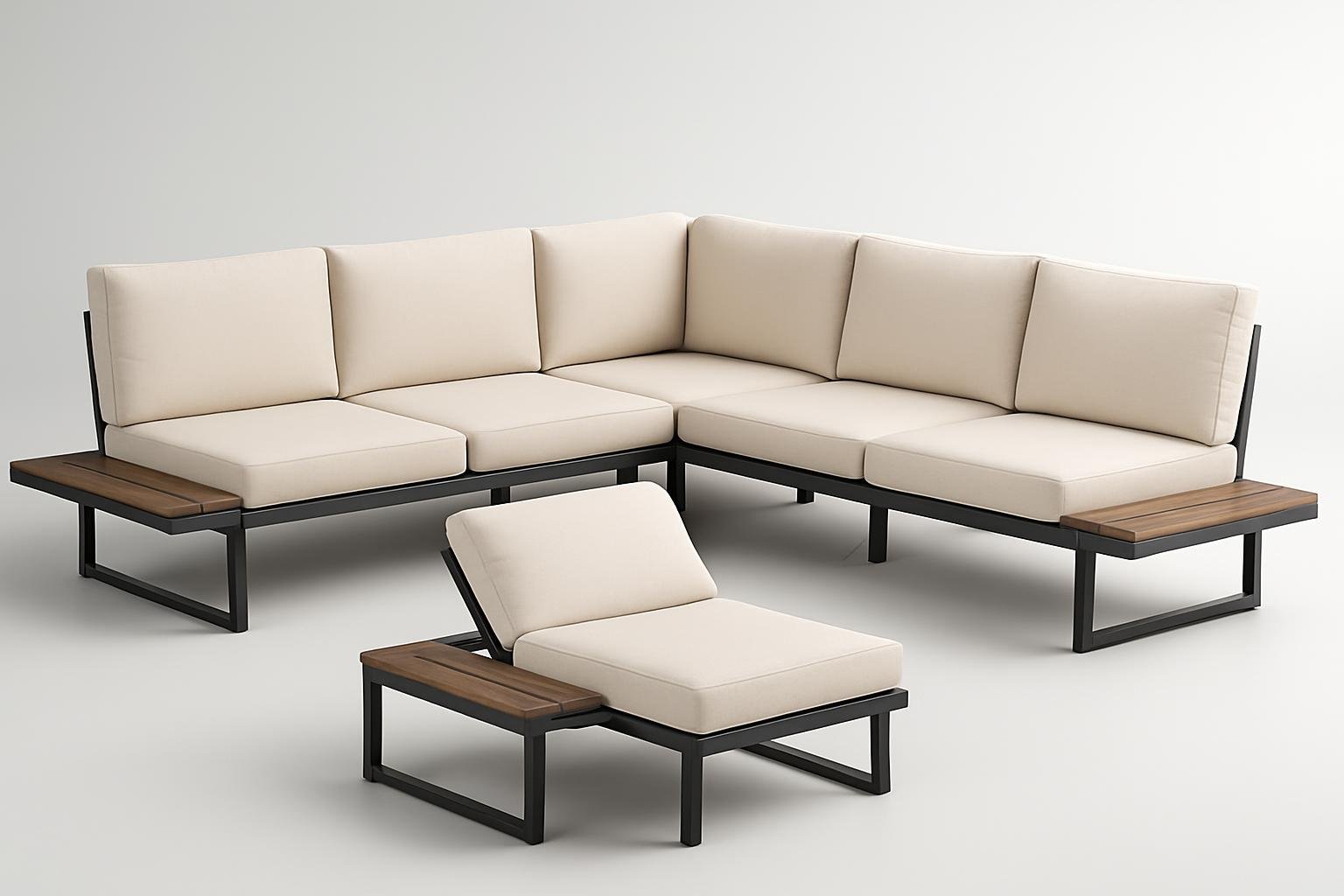 tectake set salottino da giardino 4 pezzi: in offerta il living outdoor perfetto per godersi il verde a fine estate