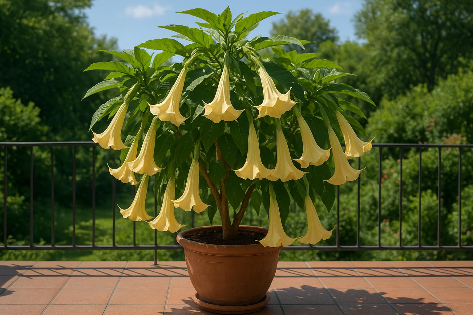 Brugmansia in vaso e in giardino: come coltivare le trombe d’angelo per fioriture spettacolari a fine stagione