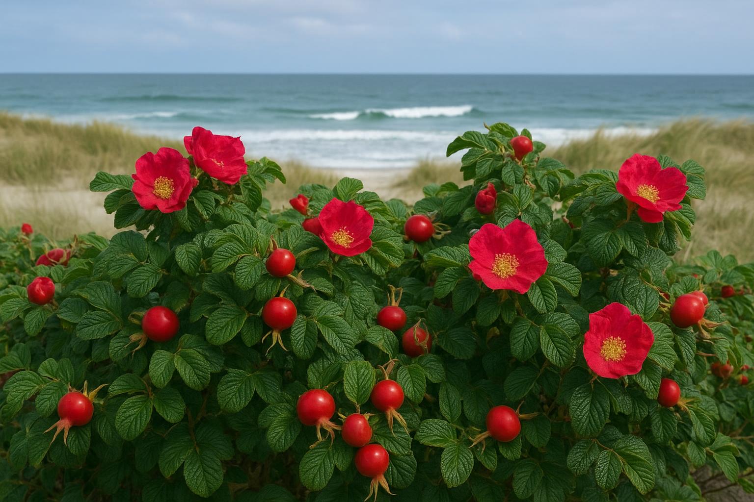 Rose rugose in giardino e al mare: arbusti resistenti a vento, salsedine e freddi autunnali