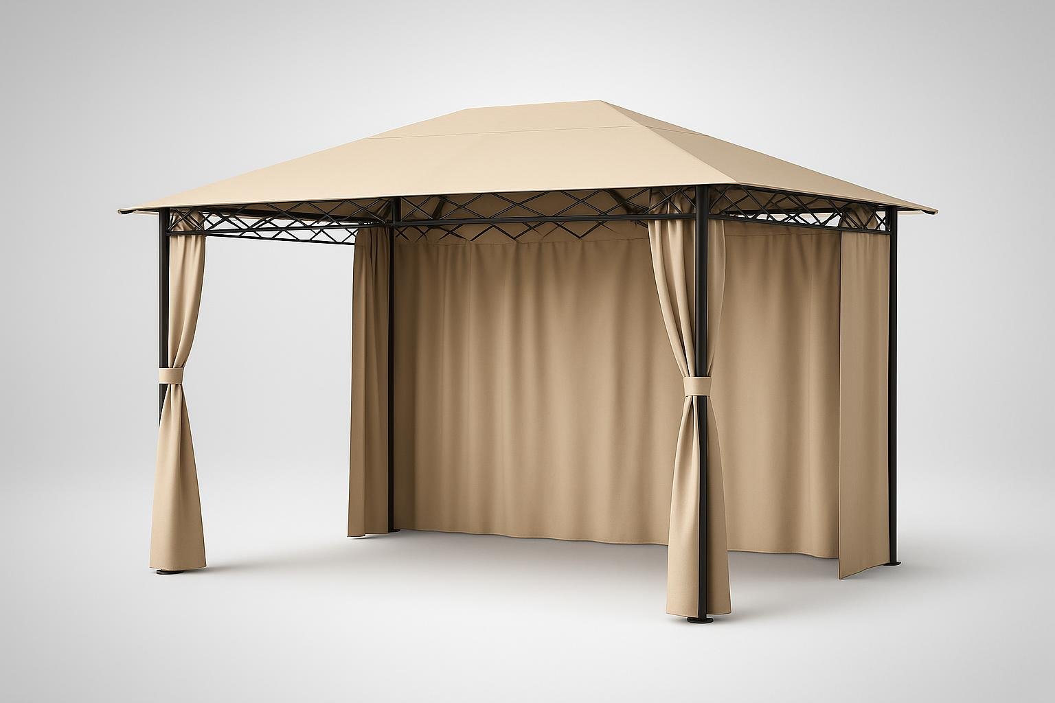 Gazebo blumfeldt Mondo 3×4, la struttura da giardino con tende per prolungare la stagione all’aperto