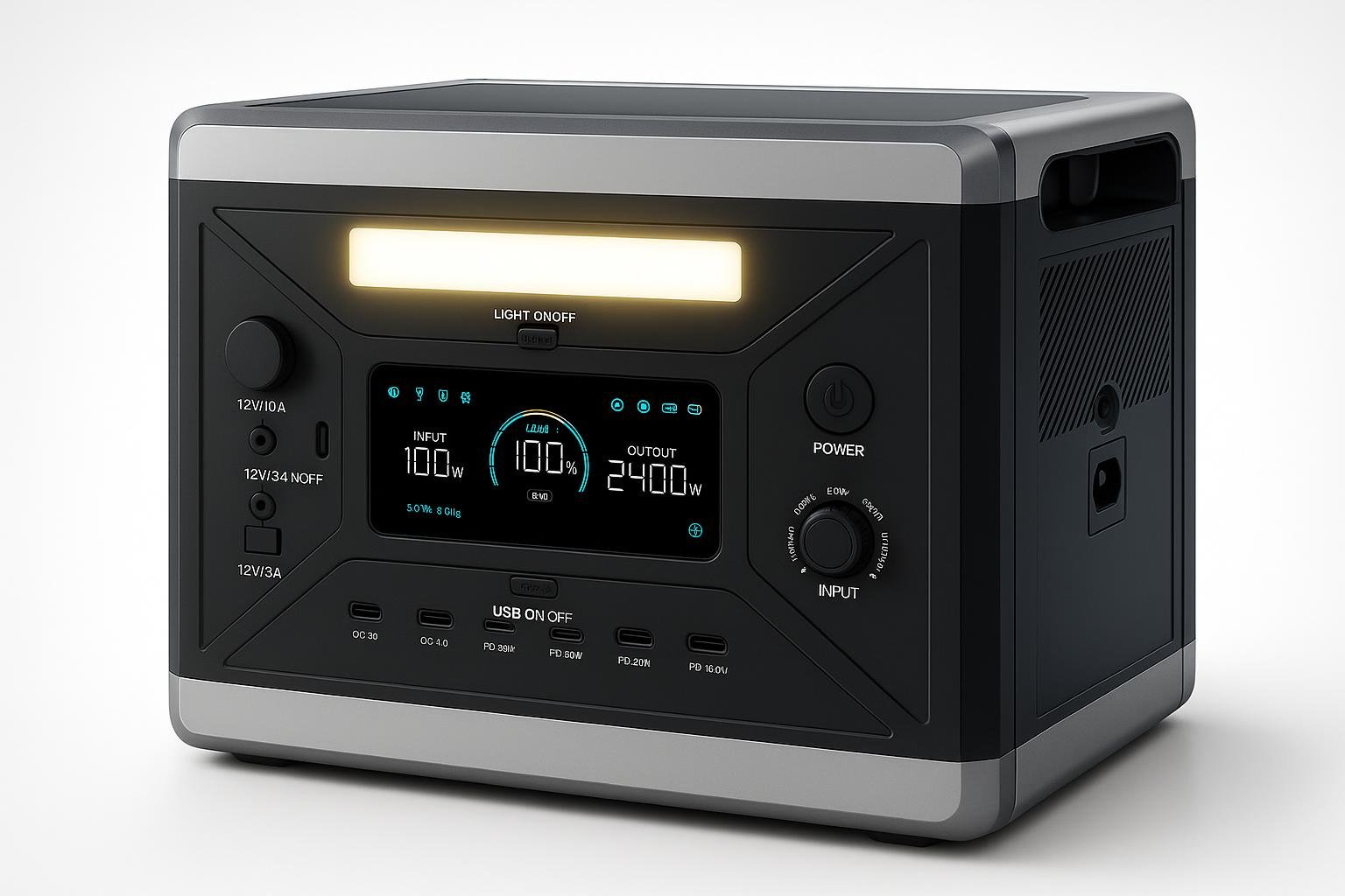 SolarPlay Q2501 centrale elettrica portatile, energia di backup per illuminare giardino e serre