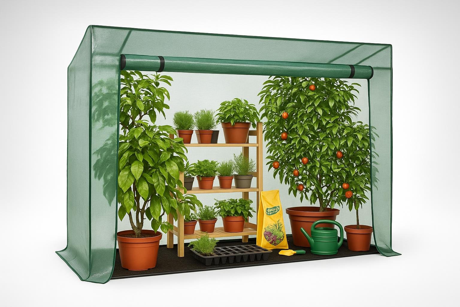 Serra da giardino Baroni Home, struttura compatta in PVC trasparente a prezzo top su Amazon