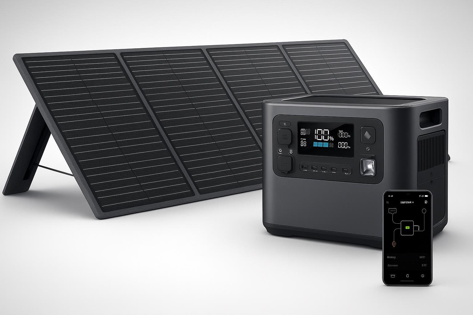 AFERIY generatore solare 2400W 2048Wh, centrale portatile per illuminare giardino e orto anche in emergenza