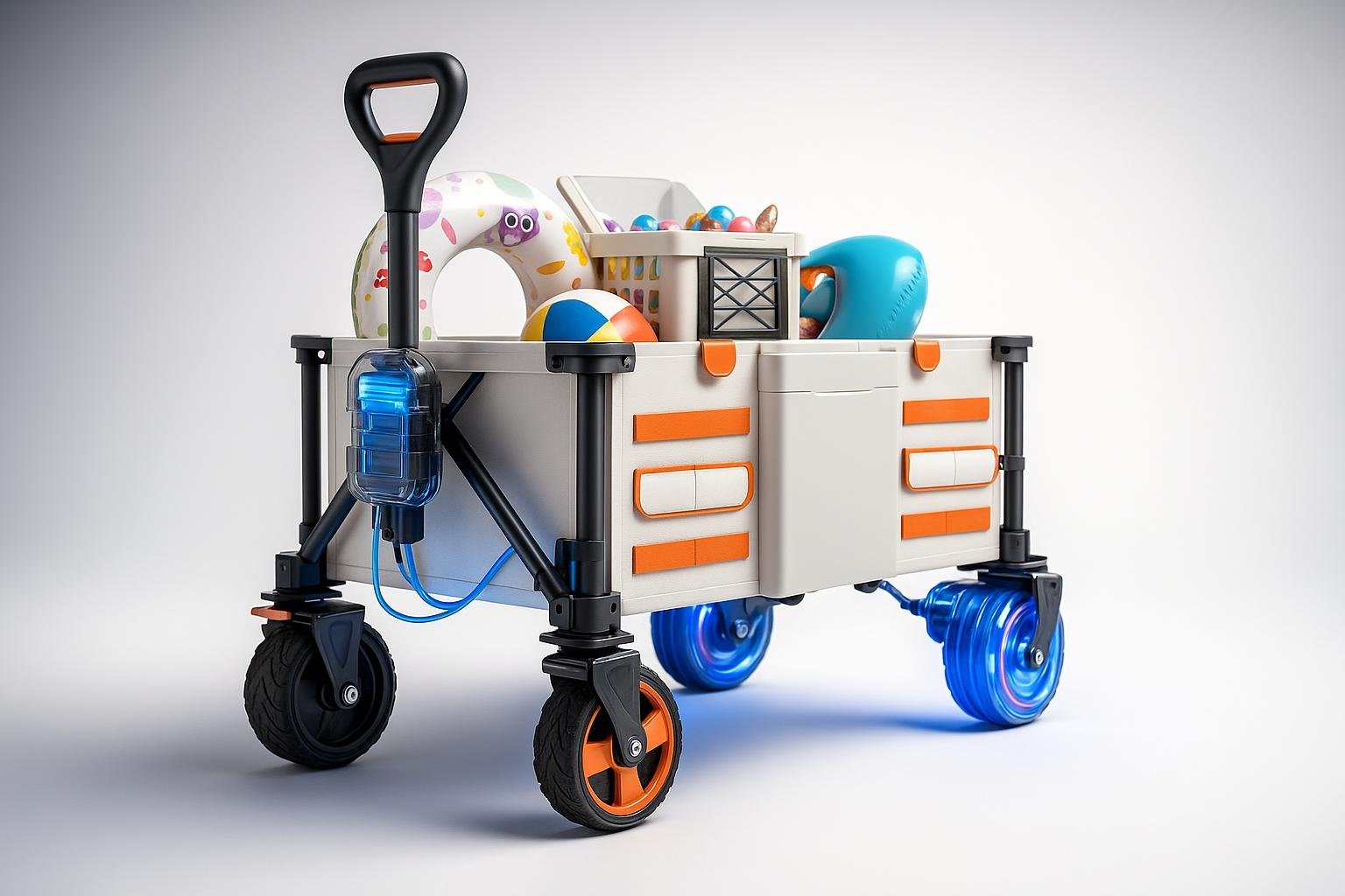 Carrello elettrico pieghevole Litheli, l’aiuto in più per spostare vasi, sacchi di terriccio e legna in giardino