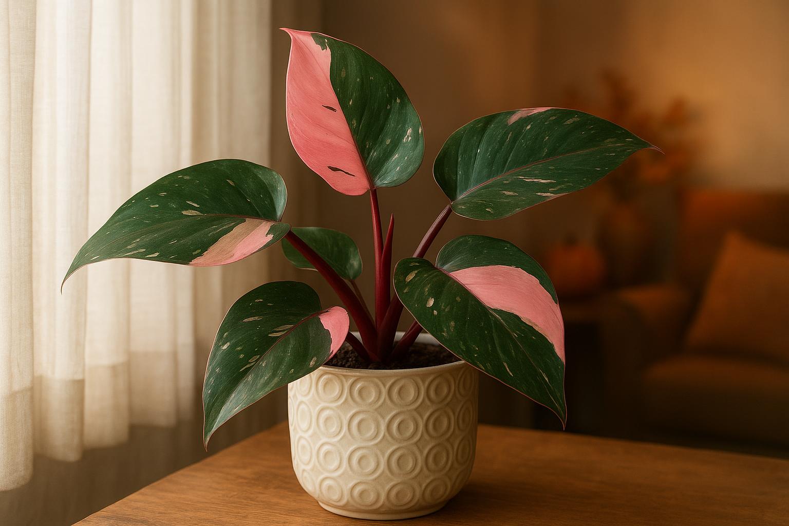 Philodendron 'Pink Princess' in casa: come mantenere vive le variegature rosa con la luce autunnale