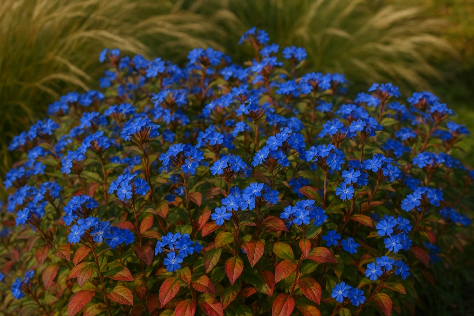 Ceratostigma plumbaginoides: il tappeto blu che accende il giardino a fine settembre
