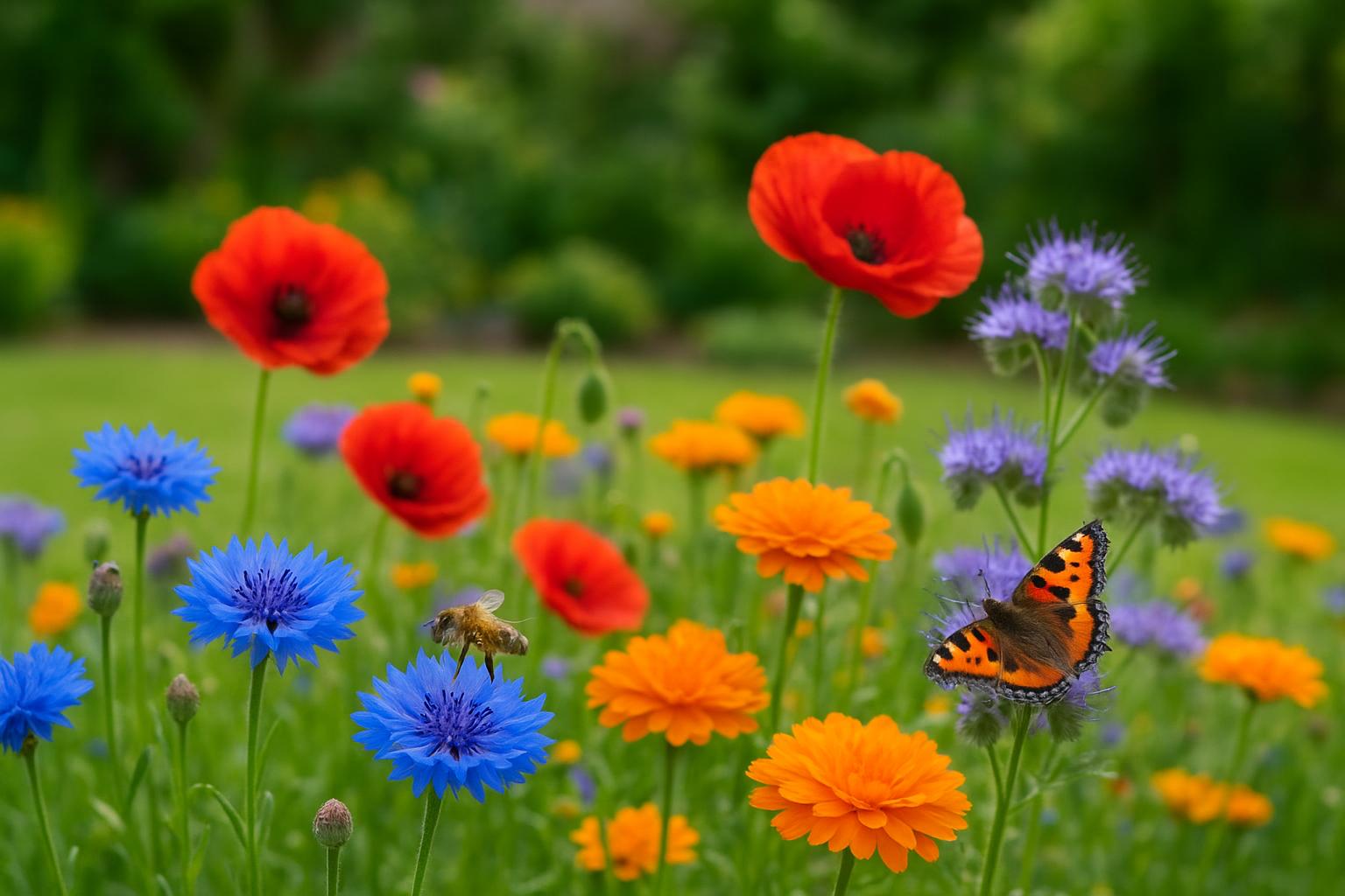 Fiori annuali da semina autunnale per nutrire api e farfalle in primavera