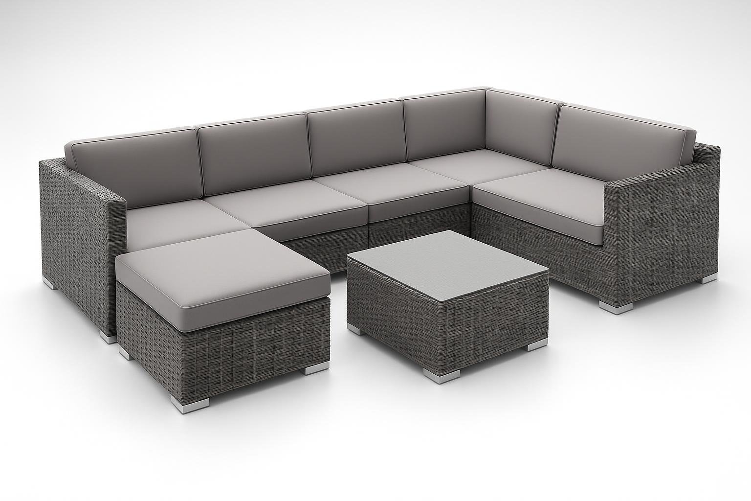 Set salottino in rattan tectake Venezia, arredo da esterno completo a un prezzo da non perdere