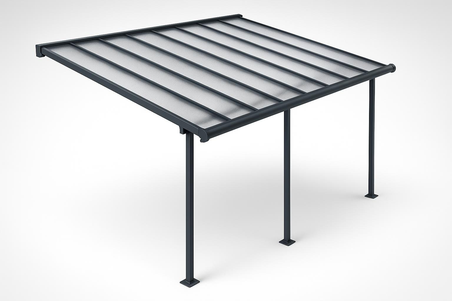 Zona pranzo coperta per le piogge di settembre: idee di arredo con pergola, teli trasparenti e vasi verdi