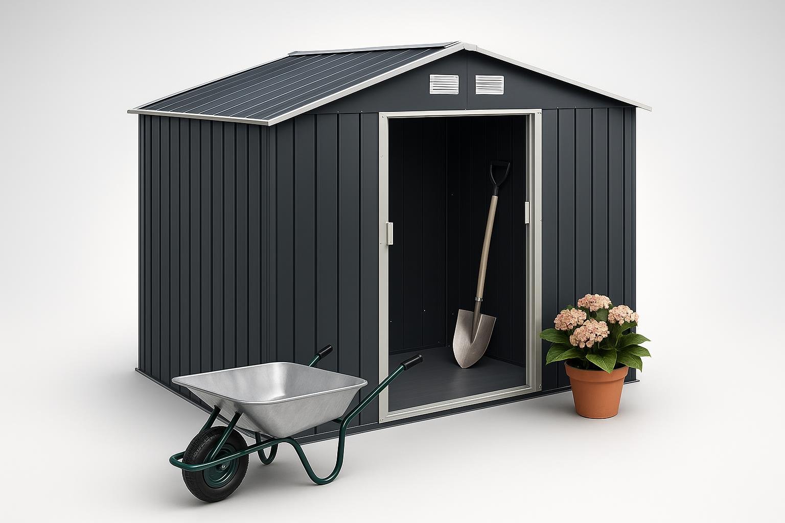 Casetta da giardino in metallo Juskys XL, spazio in più per attrezzi e bici con l’offerta Amazon di oggi