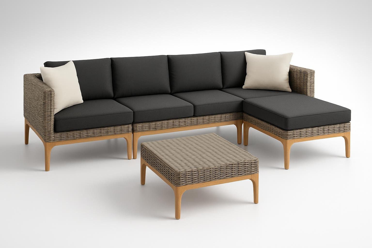 Salottino in rattan Konstanza tectake, set da giardino per 4 persone in super offerta Amazon
