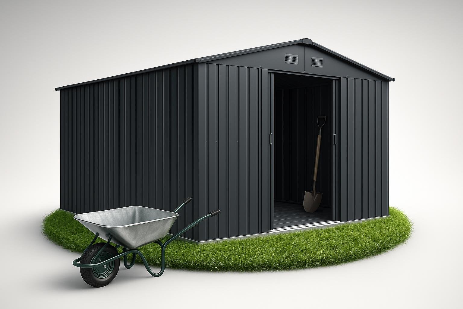 Casetta in metallo Juskys XXL, prezzo ribassato su Amazon per mettere ordine in giardino