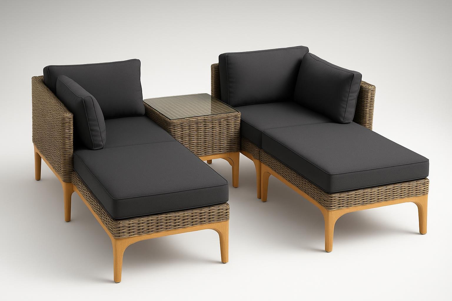 Salottino in rattan tectake Bellaria, occasione Amazon per creare un angolo relax tra le piante