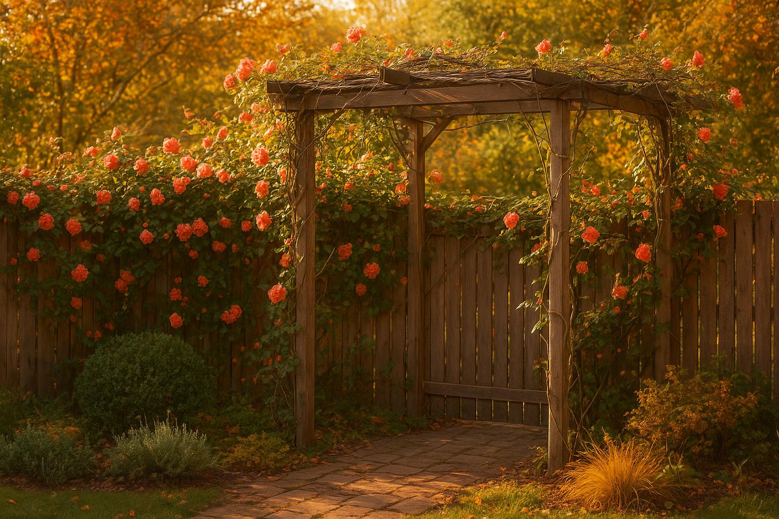 Rose rampicanti per piccoli giardini: piantarle in autunno lungo recinzioni e pergole