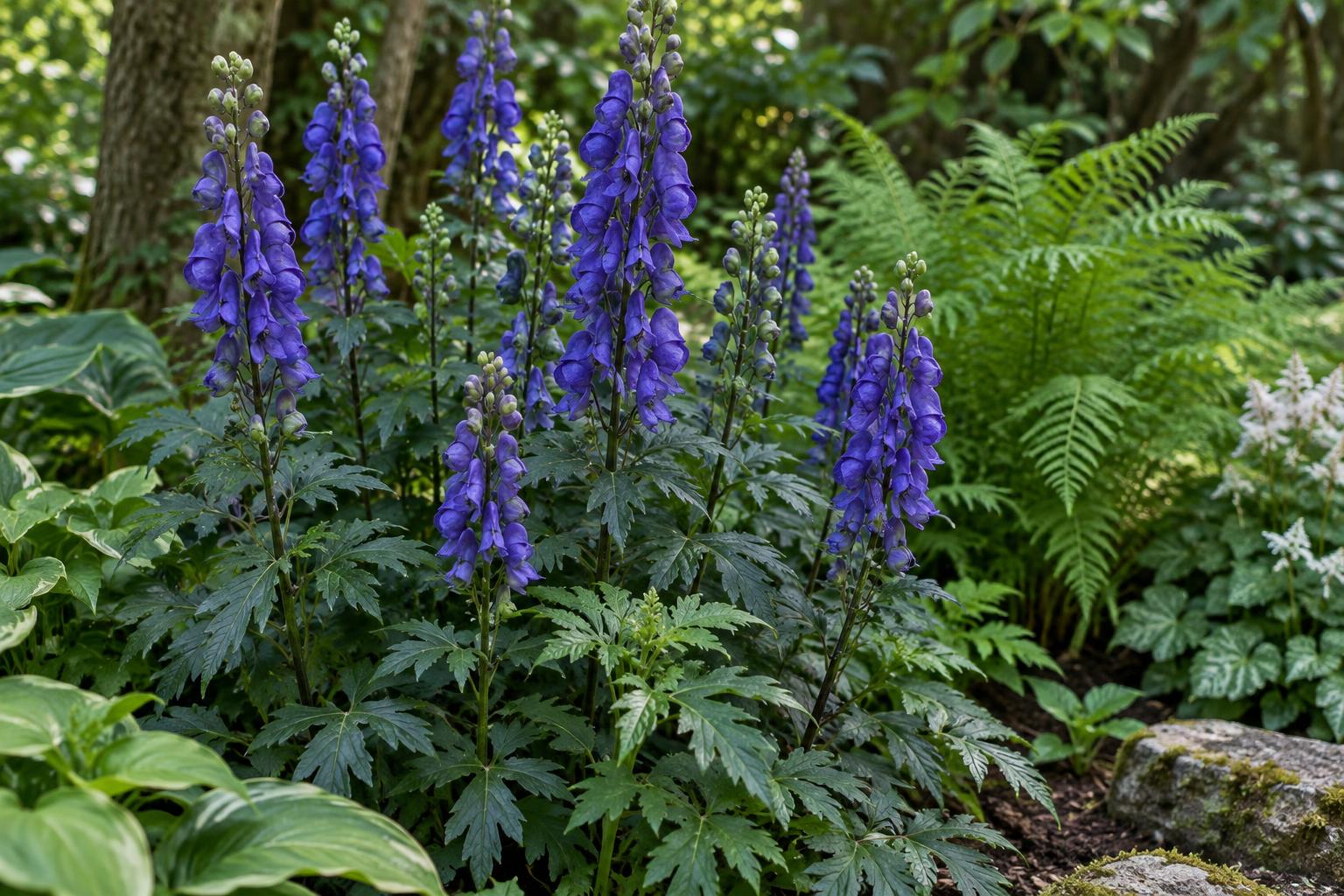 Aconito d’autunno: come coltivare Aconitum carmichaelii in aiuola e in vaso