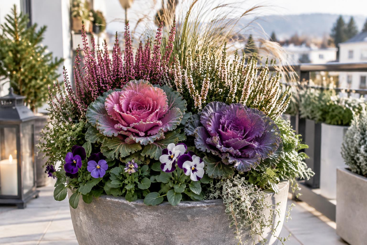Cavolo ornamentale in giardino: colori e forme per aiuole e vasi nei mesi freddi