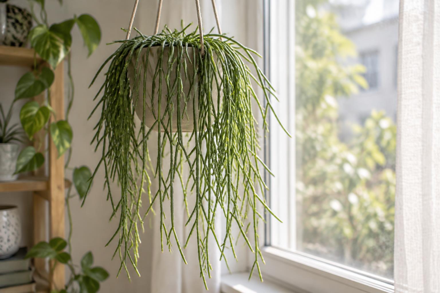 Rhipsalis cereuscula, il cactus corallo: coltivazione e fioritura in casa