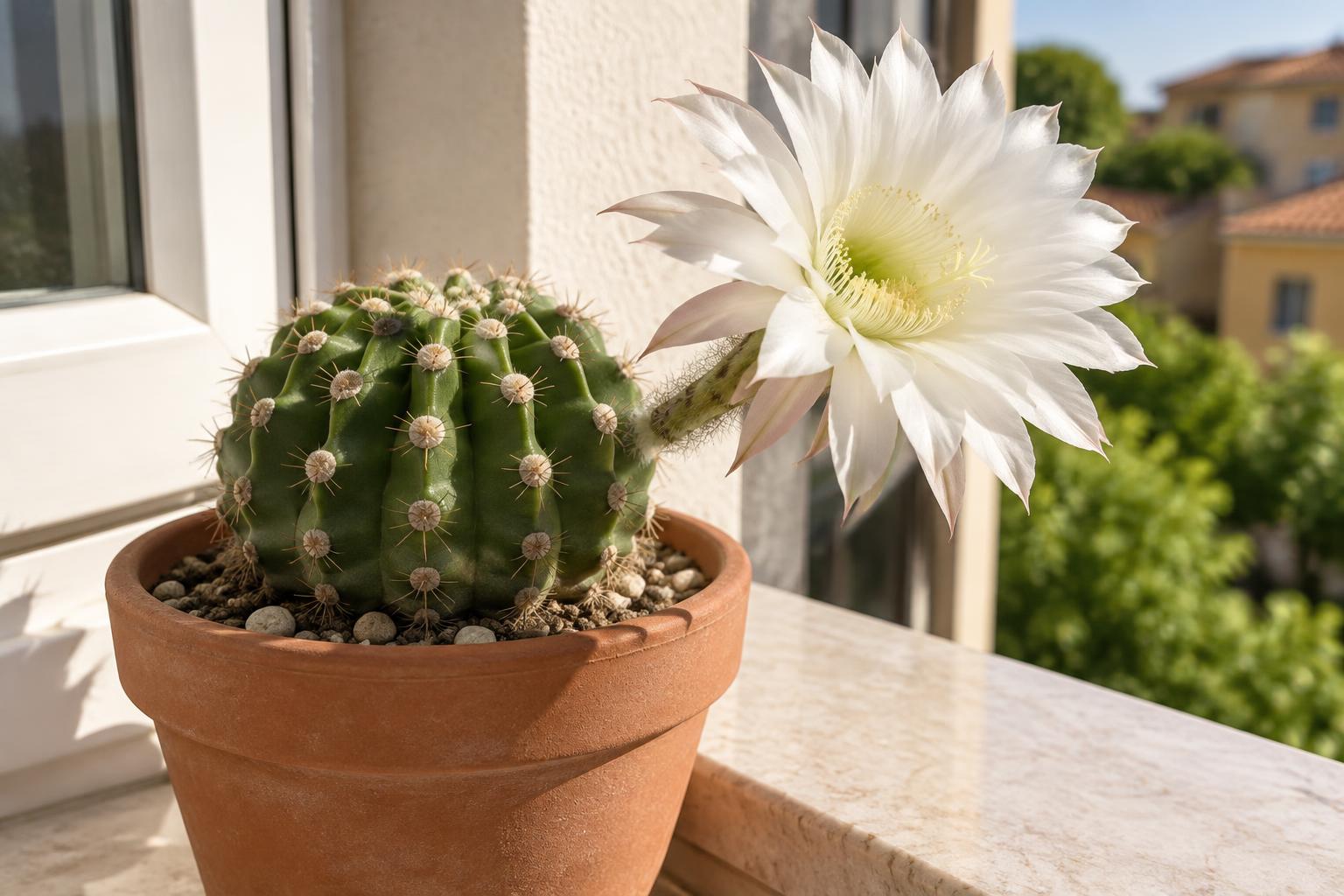 Echinopsis subdenudata: coltivare il cactus riccio senza spine evidenti