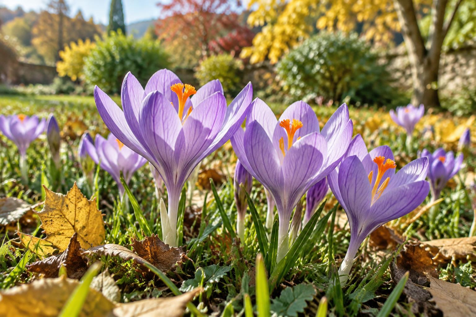 Crocus speciosus in giardino: coltivare i crochi autunnali tra prato, aiuole e vasi