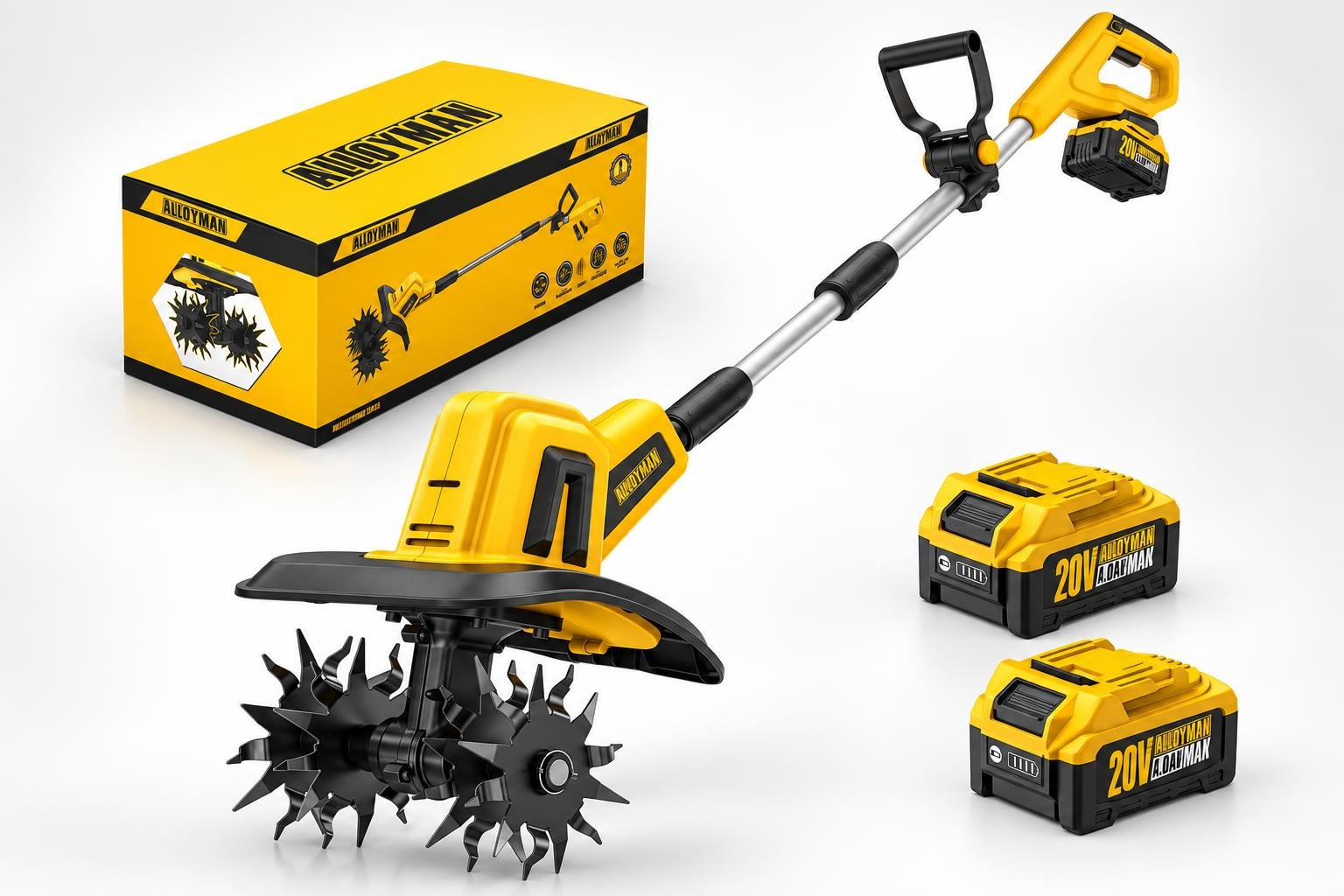 Motozappa elettrica Alloyman 20 V in offerta: una mano per preparare le aiuole