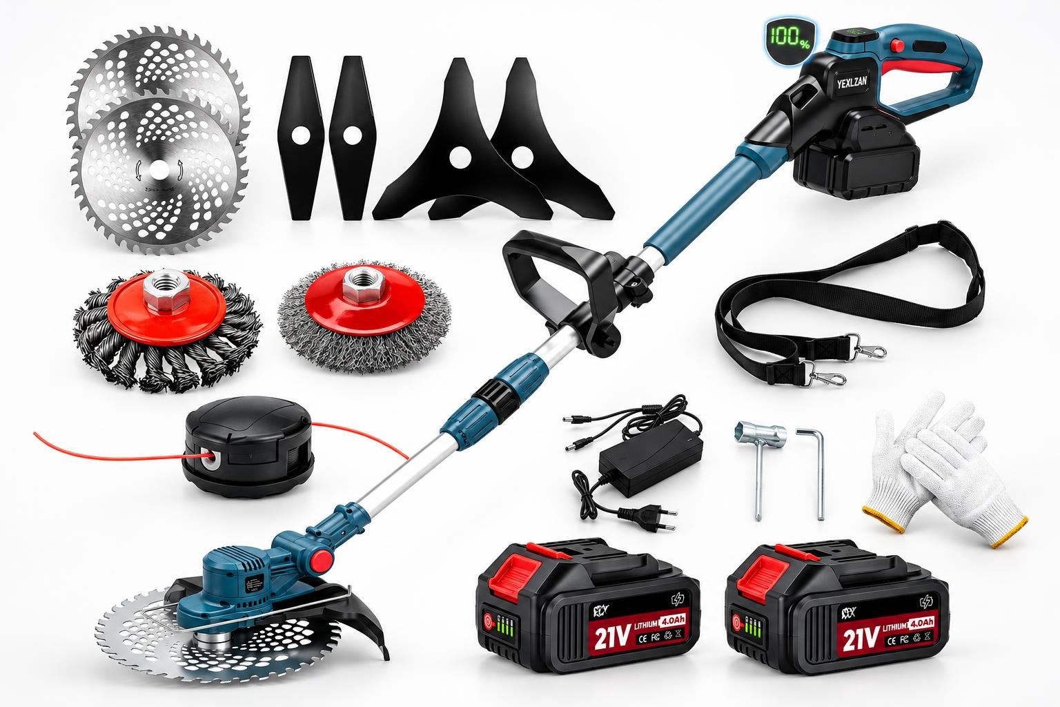 Decespugliatore a batteria YEXLXLN 5 in 1: rifinire bordi e aiuole con un kit versatile