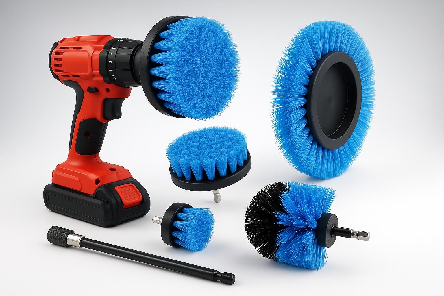 Kit di spazzole rotanti per trapano: pulire vasi, muretti e pavimentazioni del giardino senza fatica