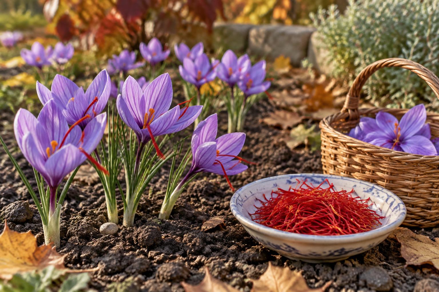 Fiori di zafferano in autunno: come coltivare il Crocus sativus e raccogliere gli stimmi