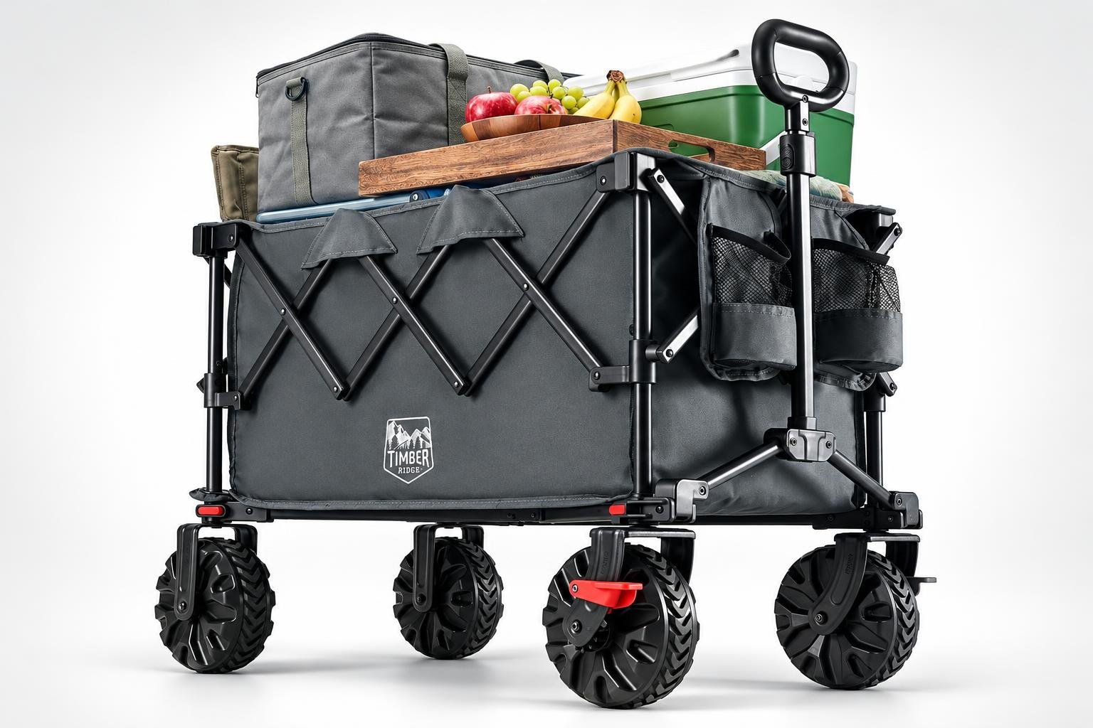 Carrello pieghevole TIMBER RIDGE da 250 litri: un aiuto versatile per giardino e raccolti