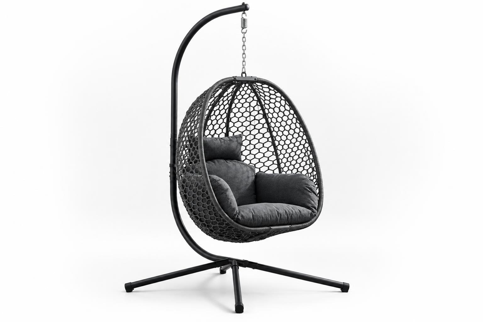 Poltrona sospesa Ya-Home in polirattan: comfort e stile per il patio