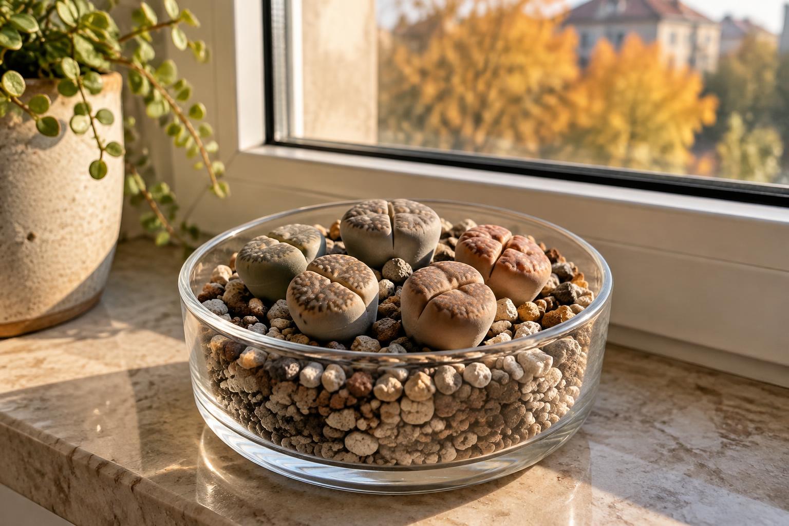 Lithops in autunno: come rispettare il ciclo di crescita delle pietre viventi