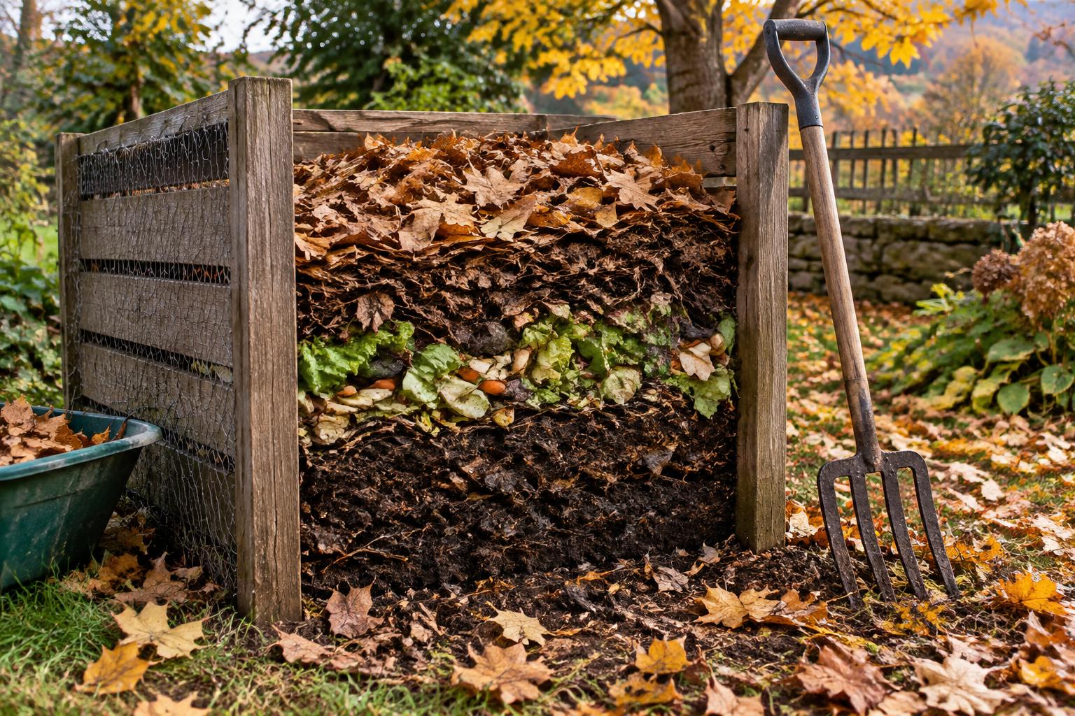 Compost domestico in autunno: come bilanciare foglie secche e scarti verdi