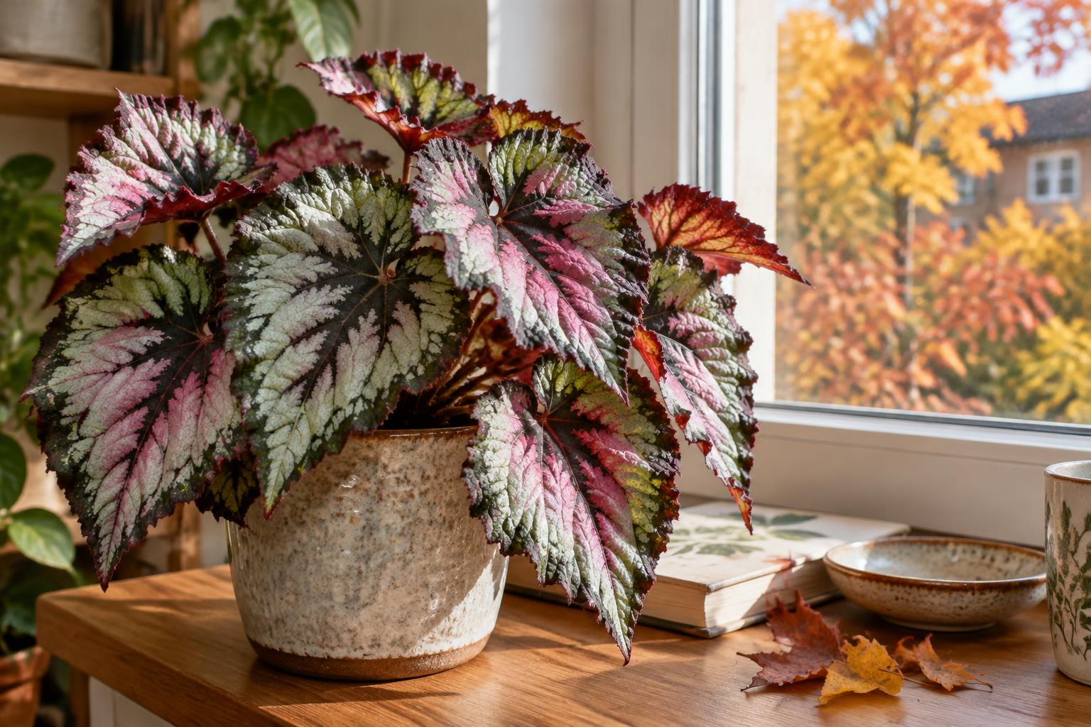 Begonia rex in casa: come mantenere vivaci le foglie decorative durante l’autunno