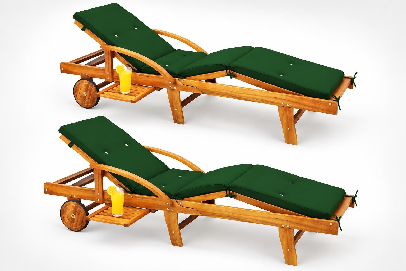Lettini prendisole Casaria in acacia: comfort e legno naturale per il giardino