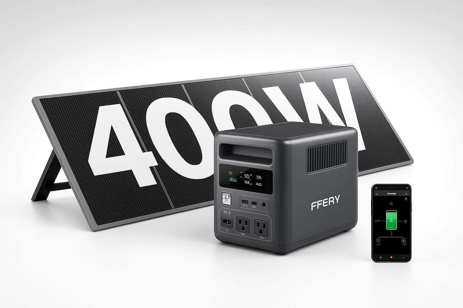 AFERIY 1800W con pannello solare da 400W, la centrale elettrica per orto e casetta degli attrezzi in super offerta
